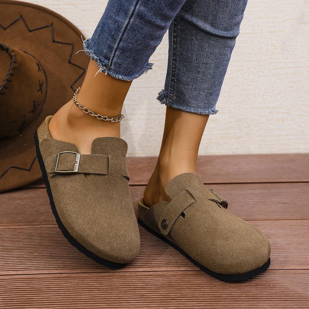 Women Platform Slippers Home Cotton Shoes Winter Flats Mules 2025 New Casual Flip Flops Fashion Cozy Slingback Zapatillas Mujer