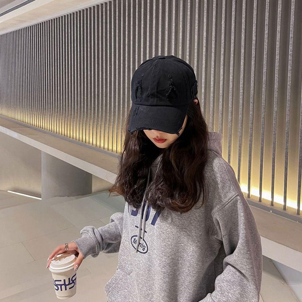 Бейсболка из хлопка Защита от солнца Кепки для защиты от солнца Модная хип-хоп шляпа для женщин