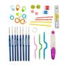 1 комплект швейных инструментов для домашнего использования, крючки для вязания, иглы, швы, чехол для вязания, набор для вязания крючком, набор для вязания крючком с чехлом