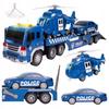 [PACZB] Police Truck with Motor + Helicopter Car LED Sound Z2364
