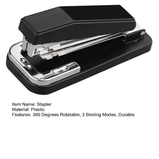 Офисный степлер, вращающийся на 360 градусов, прочная конструкция, 25 листов, степлер для переплета, товары для дома