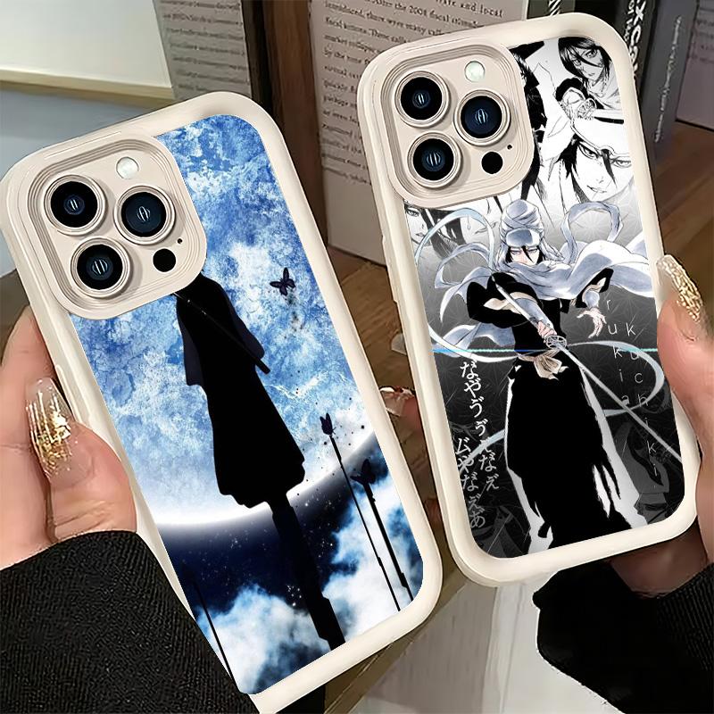 Чехол для телефона iPhone 17 Air 16E 15 16 Pro Max Bleach Кучики Рукия Чехол 14 Plus 13 12 Mini Мягкий Силиконовый Fundas