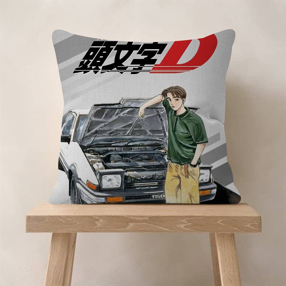 Подушки с принтом из аниме Initial D Наволочки для домашней кровати Декоративная наволочка Свадебная Супермягкая наволочка