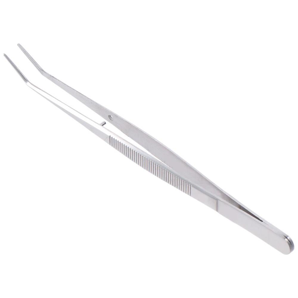 1Pc Stainless Steel Curved College Tweezers Silver Sewing Machine Tweezers Garden Home