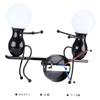 KAWELL Bracket Light Vintage Wall Light Doll Light Double Head Metal Wall Light Sconce Lighting Cartoon Doll Height Adjustable Gift Wall Lamp LED Wall