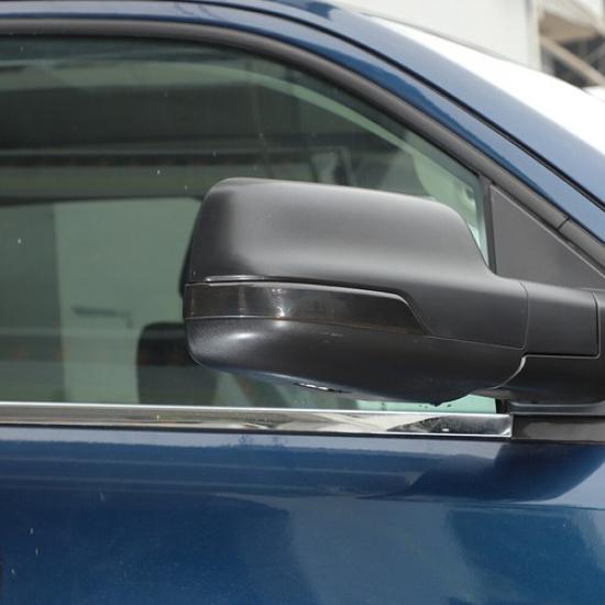 Rearview Mirror Turn Signal Light Trim Cover For Dodge Ram 1500 18+ Smoked Black