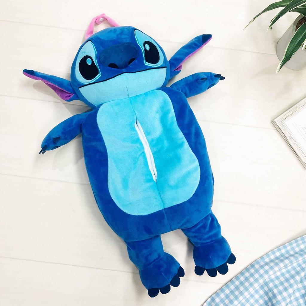 MORIPiLO Disney Подвесной держатель для салфеток Коробка для салфеток Мягкая и милая Автомобильная плюшевая бумага Disney Morishita Подушка (Настенный чехол Stitch) приблизительно. 40см, Гладкий,