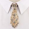 Personality Crystal Neckties Wine Party Wedding Ceremony Metal Short Luxury Tie Men Accessories