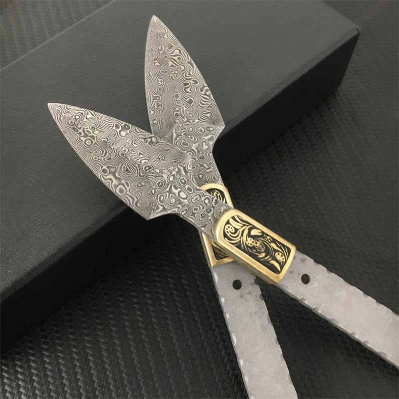 Thousand Layer Damascus Steel Tea Needles Semi-finished Blank Household DIY Teaware Accessories Hand Tool Parts