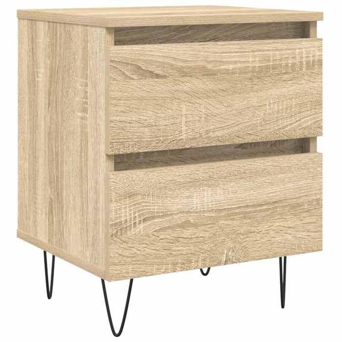 Table de chevet - Maison Exclusive - Chêne sonoma - 2 tiroirs - Bois d’ingénierie