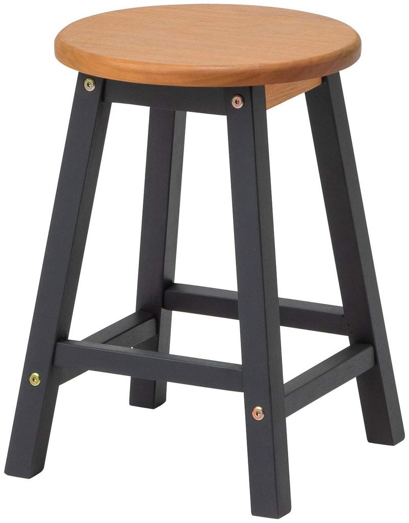 Takasho Mariewood Stool Noir, Natural Eucalyptus MWF, Flower Stand, Garden Chair, Garden Table, Durable Eucalyptus Wood (MWF-26CCG)
