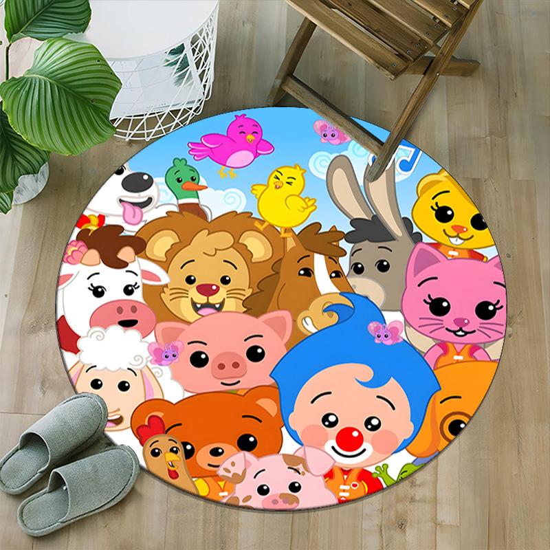 1pc Flim Flim2 Carpet, Round Rug, Comfortable, Suitable for Entryways, Living Rooms, Office, And Bedrooms, Christmas Decoration