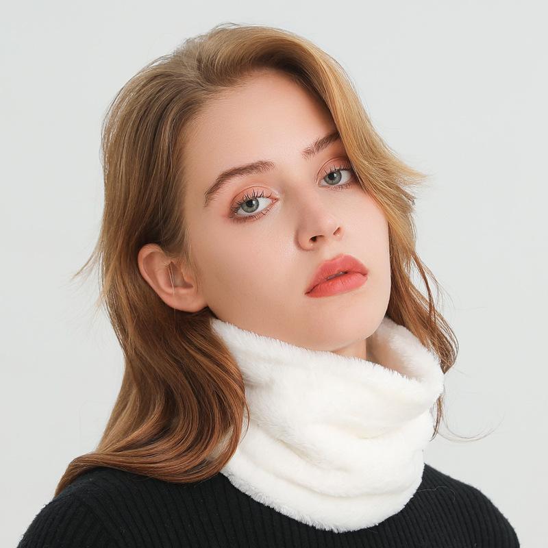 Imitation Rabbit Fur Scarf, Men'S And Women'S Warmth, Cervical Spine Pullover, Neck Cover, Versatile Solid Color Mask, Scarf