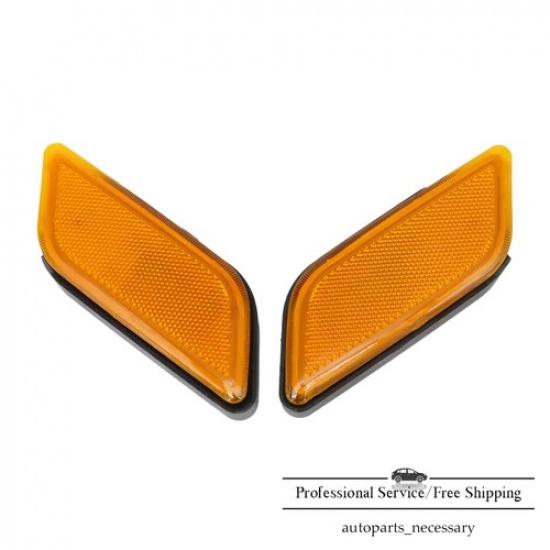 Front Bumper LH+RH Side Marker Lights For 2010-13 Mercedes E350 Coupe C207 W207