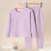 2025 Autumn/Winter Children's Double-Sided Brushed Wool Silk Warm Underwear Set for Boys and Girls