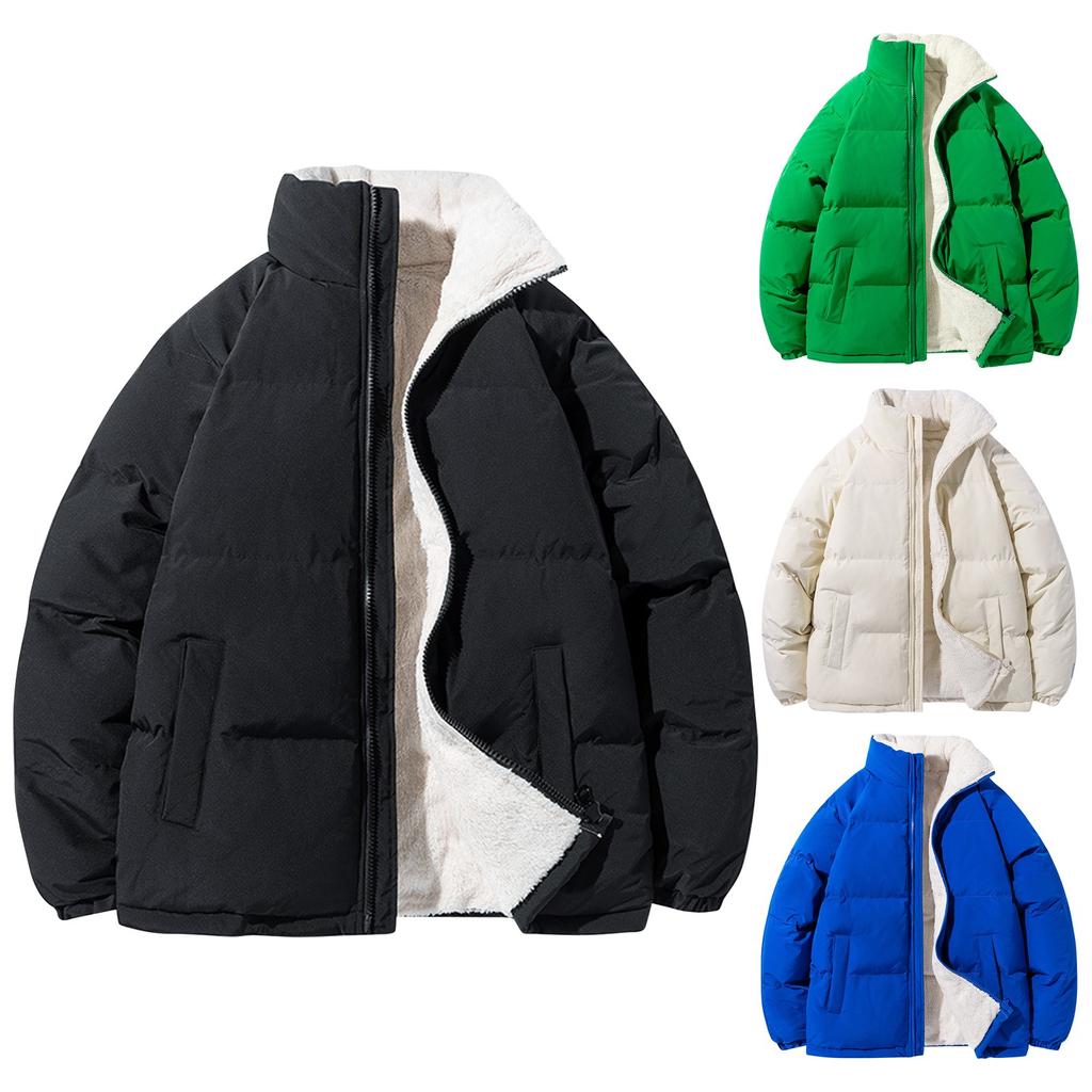Men's Down Jacket Warm Cotton Clothing Loose Coat Bread Suit Thickening Warm Coat