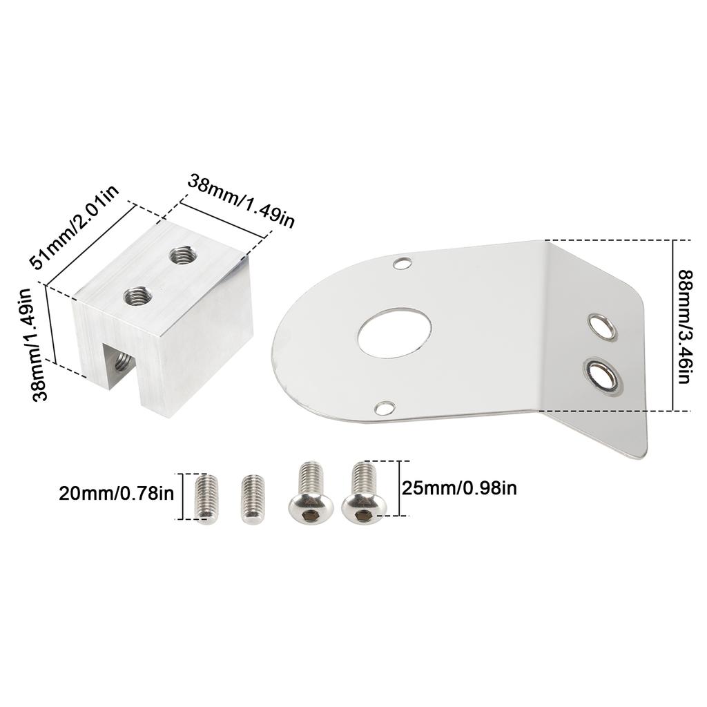 45 Degree Watermelon Light Mount Frame Bracket Angled Clamp Stainless Steel