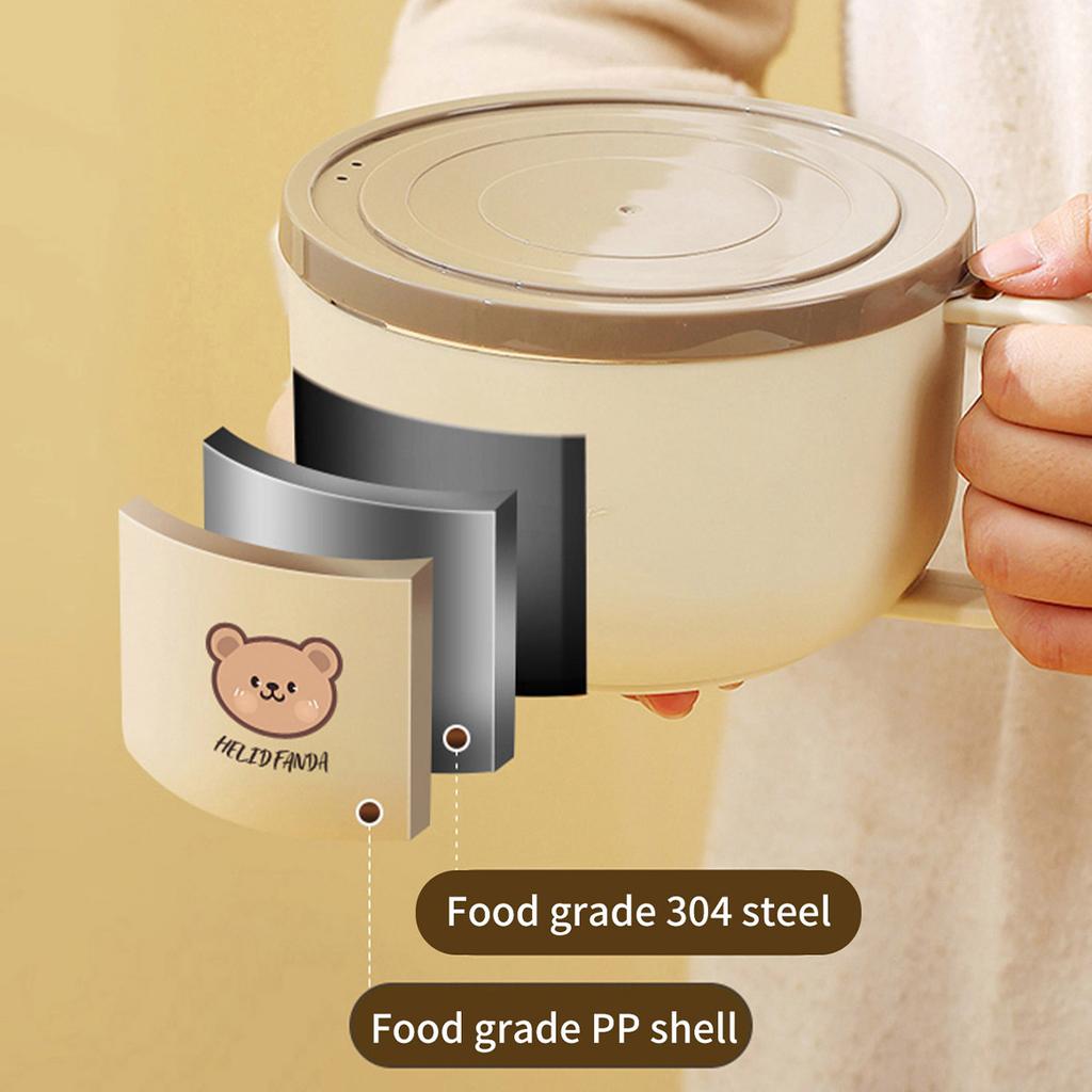 900 мл Ланч-бокс из нержавеющей стали с крышкой для студентов и офисных работников Миска для лапши быстрого приготовления Наборы посуды