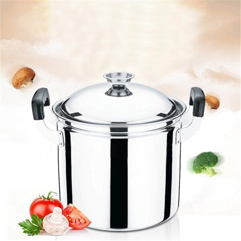 Stainless Steel Large Capacity Deep Soup Pot Thickened Extra High Pot Induction Cooker Universal Porridge Stew Pot Pots and Pans