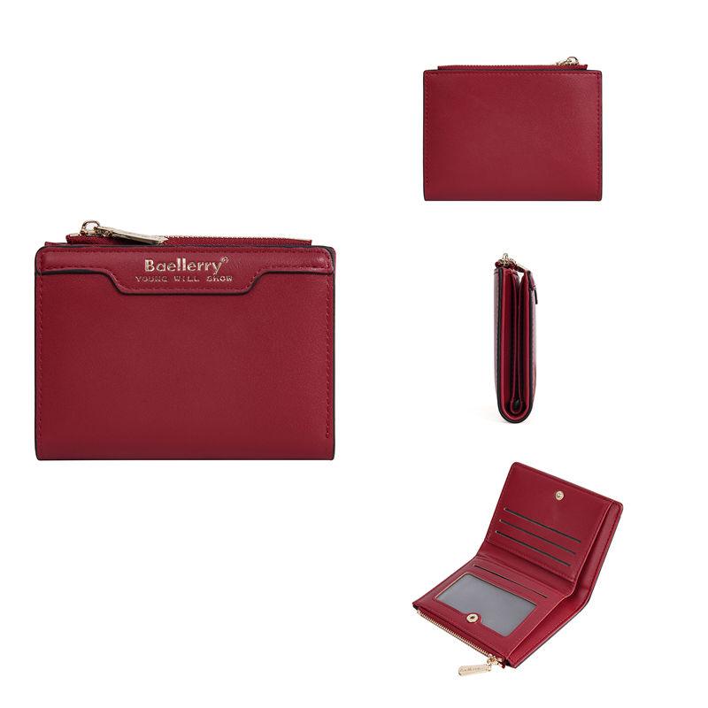 Baellerry Женские модные кошельки из искусственной кожи, кошелек-бифолд, короткий держатель для карт, кошелек для монет