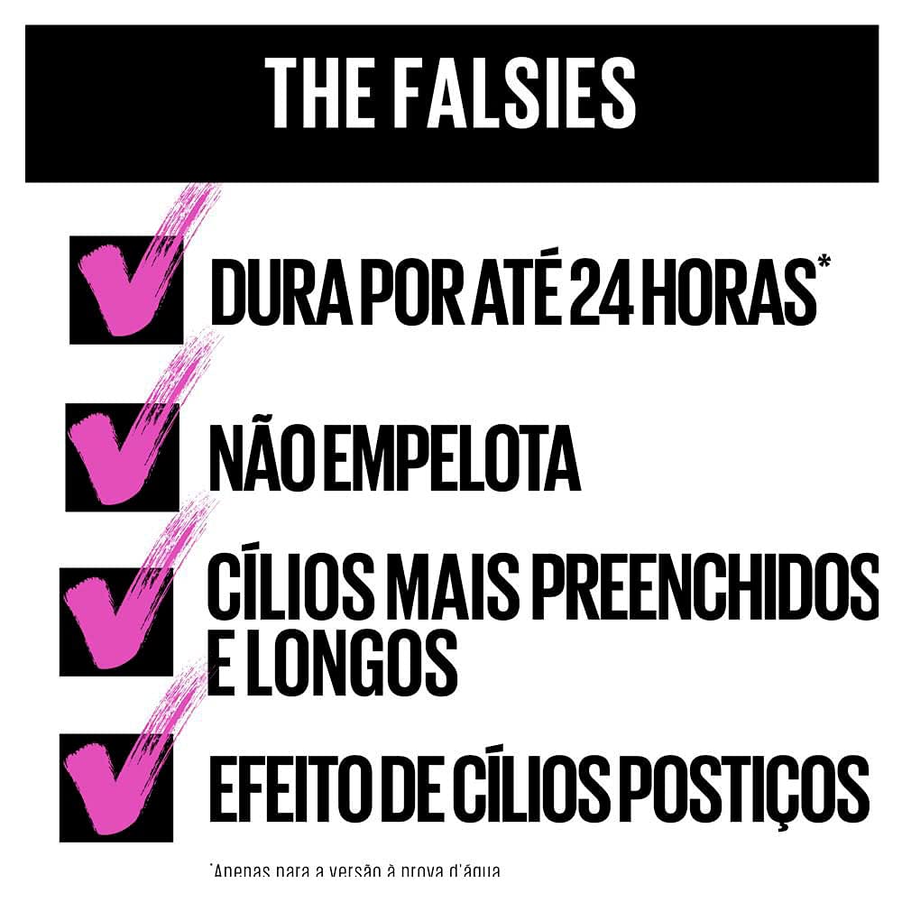 Тушь для ресниц Maybelline New York The Falsies Washable Mascara Very Black, 0,25 жидких унций.