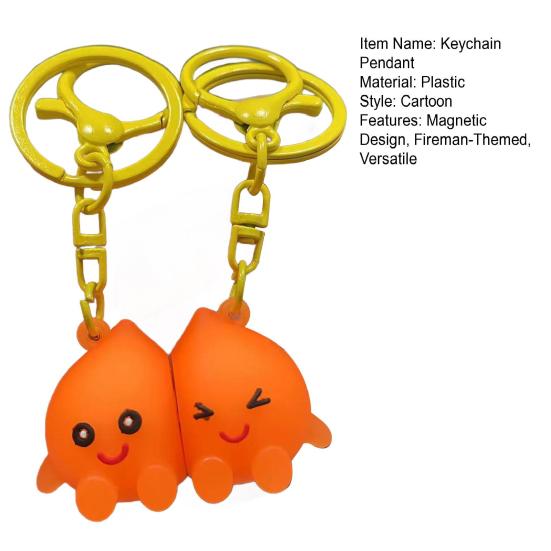2 шт. Подвеска-брелок Магнитный дизайн Мультяшный пожарный Брелок Рюкзаки Сумки Кошельки Автомобили Декоративная подвеска