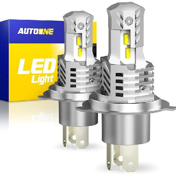 AUTOONE 9005/HB3 Bulbs, 36000LM Fog Lights 6000K White, Fanless Mini Size, Pack Of 2