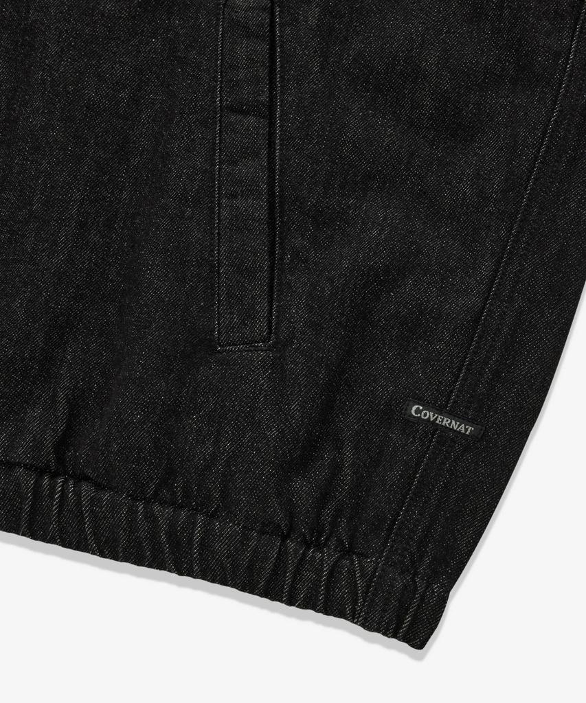 COVERNAT Ring Thread C Logo Denim Hooded Jacket Black