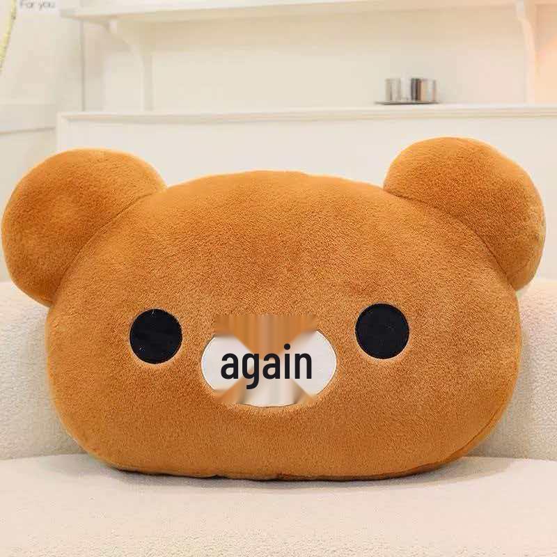 Подушка-подголовник с игрушкой Rilakkuma - Идеально подходит для общежитий, дней рождений и декора спальни.
