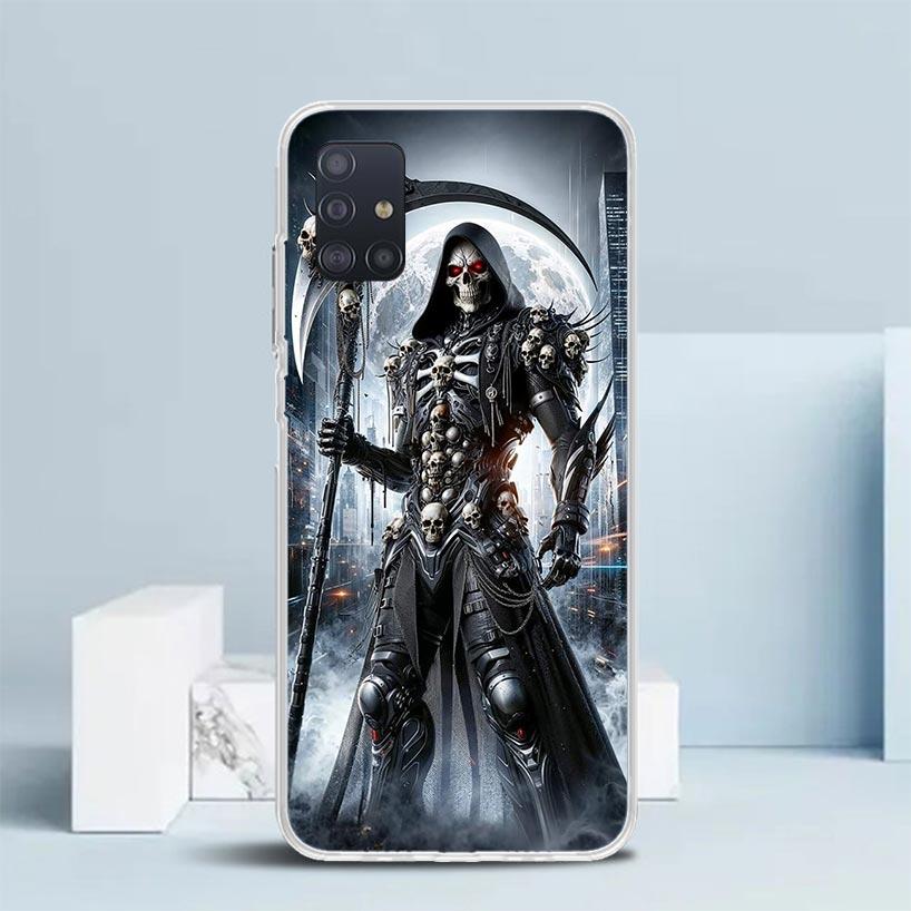 Смерть Жнец Череп Коса Мягкий Чехол для Samsung Galaxy A12 A22 A32 A52 A72 A02S Чехол для Телефона Note 20 Ultra 10 S10 Plus A51 A