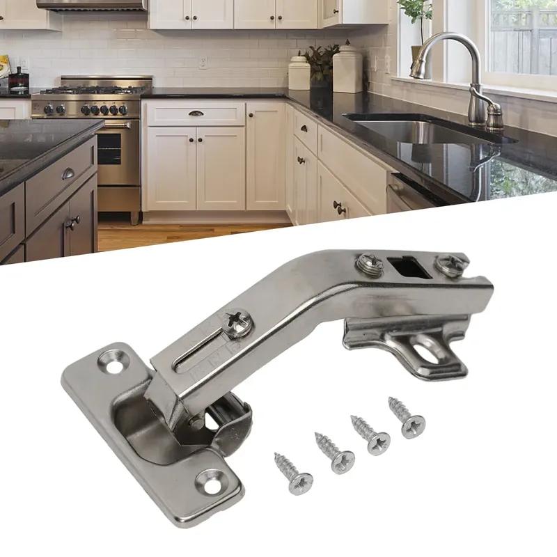 1Set Corner Cabinet Door Hinges 135 Degree Hinge Soft Close Furniture Hinges Wardrobe Cupboard Concealed Corner Door Hinges