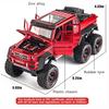 Масштаб 1/22 Benz G63 AMG 6x6 V12, внедорожная черная модель пикапа, игрушечный автомобиль из цинкового сплава со звуком и светом для детей, подарок для мальчиков и девочек