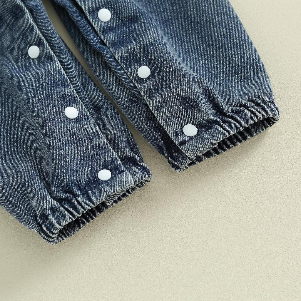 Одежда на День святого Валентина для маленьких девочек, комбинезон с длинными рукавами и принтом в виде сердца, джинсовый комбинезон с вышивкой медведя, брюки, повязка на голову, 3 мес, 6, 9 мес, 12 мес, 18 мес