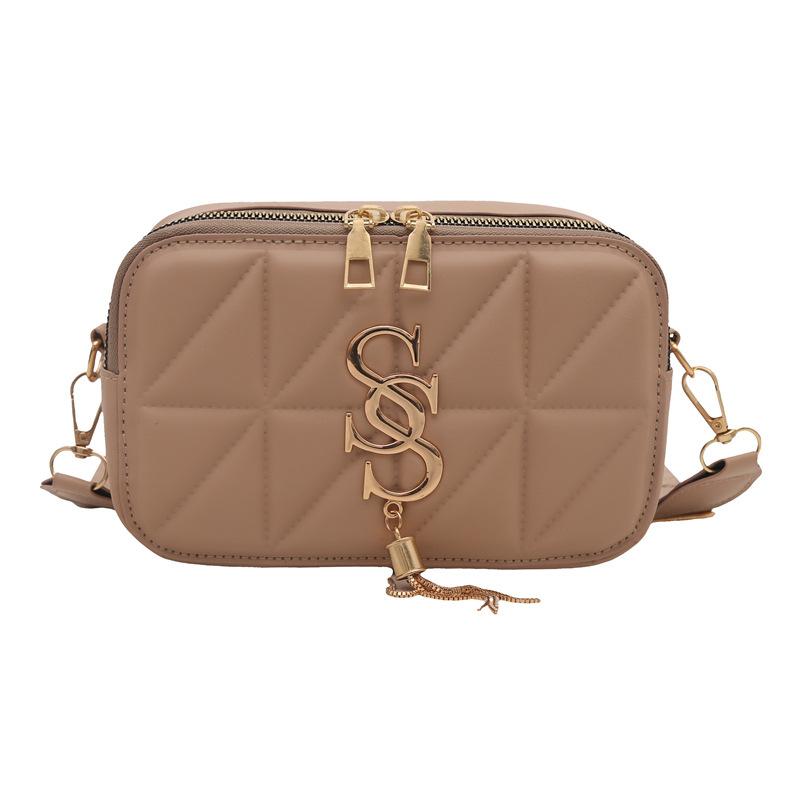 Модная маленькая квадратная сумка, универсальная сумка на плечо, иностранный стиль, текстура, женская сумка из искусственной кожи, иностранная газовая сумка с фурнитурой, сумка-мессенджер