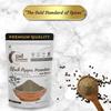GOURMET HEALTH IMPRESSIONS - Премиальный молотый черный перец Tellicherry 75 г - Из региона Малабар Ваянад, Ультрачистый и мелкомолотый