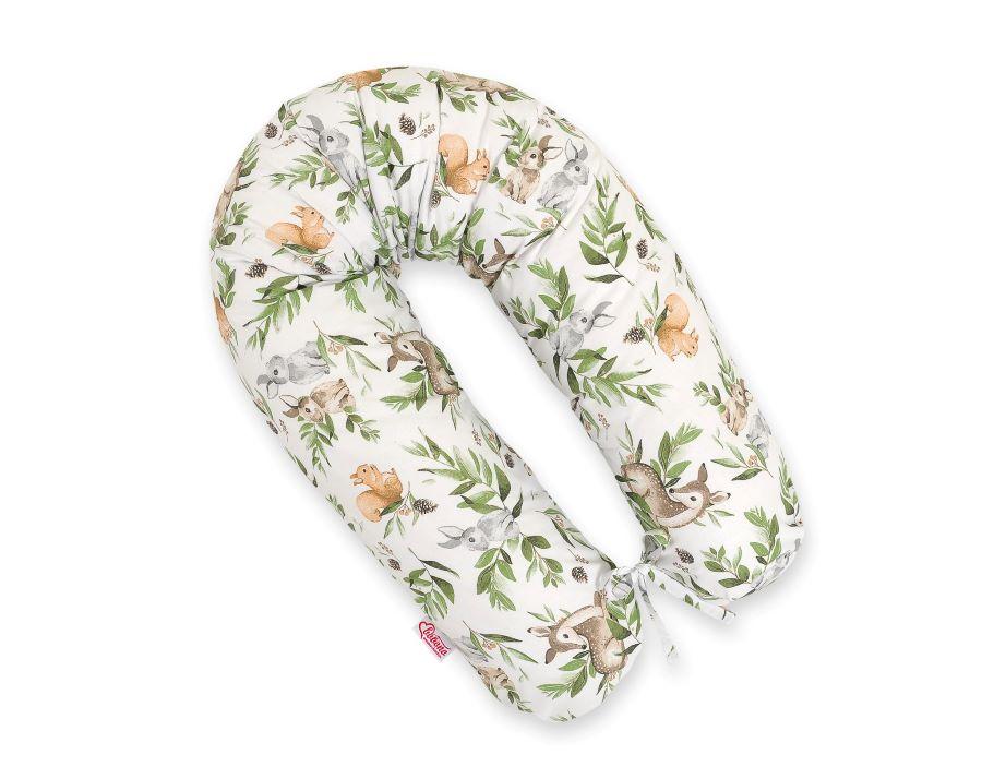 Cotton Longer Pregnancy Pillow Case - Woodland Green