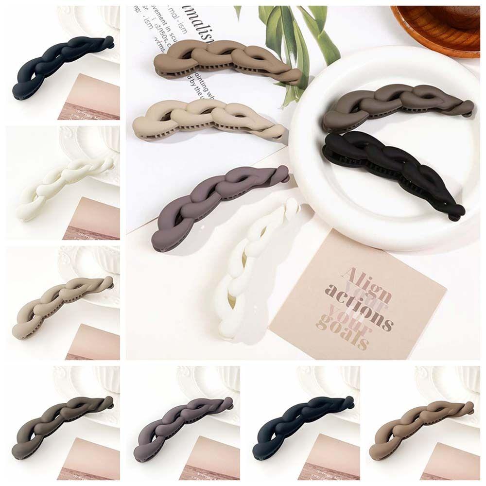 Матовая пластиковая заколка-банан 10,5 см, матовая заколка для волос, простая заколка для волос в форме краба, вечерние заколки для волос