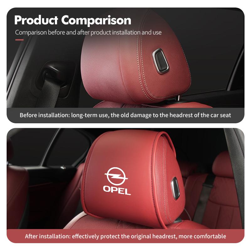 Универсальная накладка-чехол на подголовник автомобильного сиденья, аксессуары для Opel Astra H G J Insignia Corsa Zafira Meriva Mokka