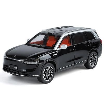 Модель автомобиля из литого под давлением сплава 1/24, AITO M9, съемные колеса, резиновые шины, светомузыкальный автомобиль, внедорожник, подарок на день рождения для детей