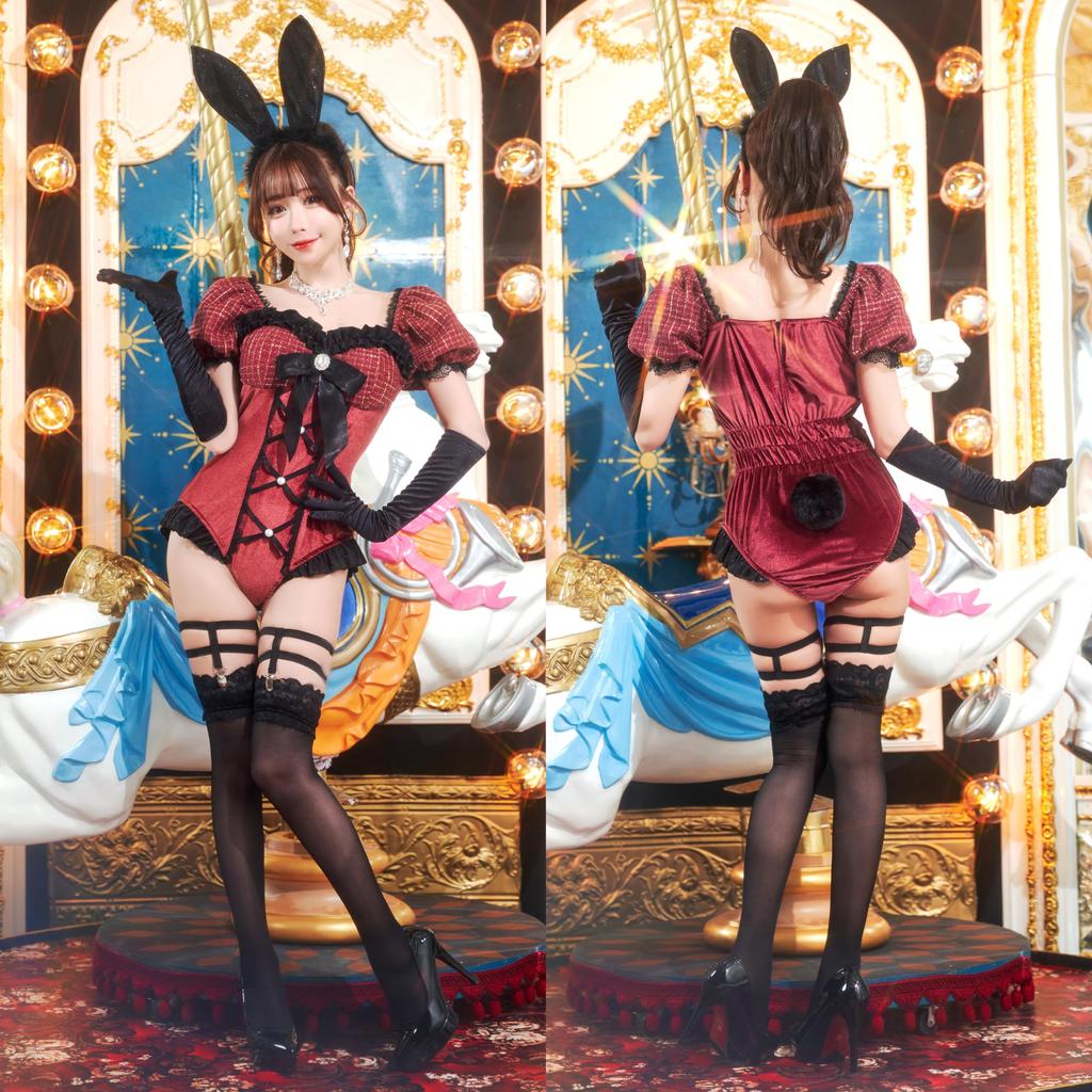 Luxterra Косплей Хэллоуин Rouge Bunny Red [Прозрачный камень] Женская