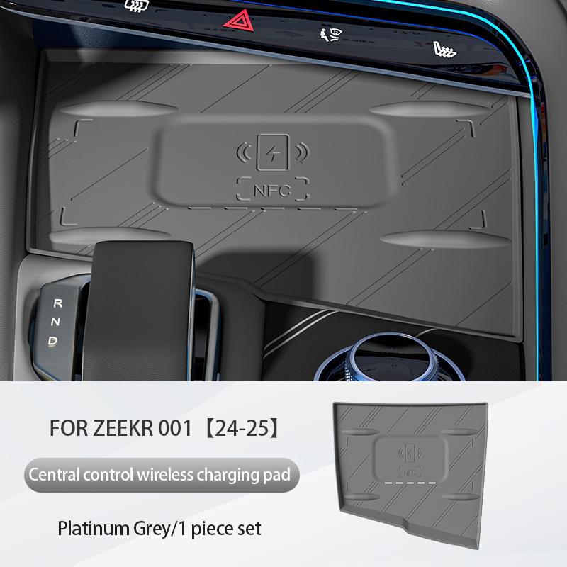 Для ZEEKR 001 2025 2025 2025 Силиконовый коврик для центральной консоли Беспроводная зарядка защитный противоскользящий коврик Автоаксессуары