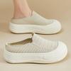2025 Minimalist Women's Thick-Soled Fly-Knit Slippers - Versatile Fashionable Casual Mesh Espadrilles
