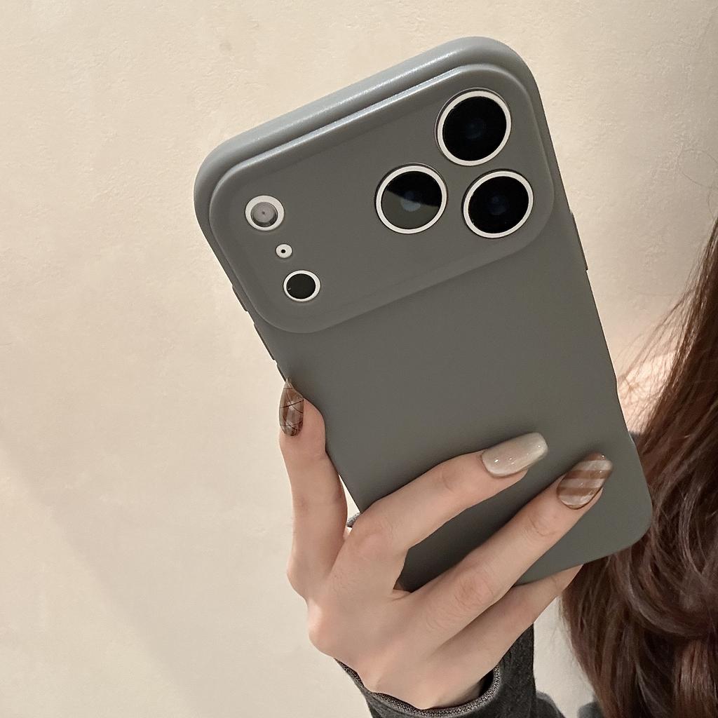 Силиконовый противоударный чехол для телефона для Iphone 17 Air 16 Pro Max 15 Plus 14 Pro 13 12 11 Защита объектива камеры Минималистичный Полностью закрывающийся Матовый чехол