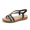 Large Size Sandals Women's Summer Simple Elastic Open-toed Comfortable Beach Sandals Women