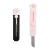 Kawaii Mini Pocket Cat Paw Art Utility Knife Express Box Knife Paper Cutter Craft Wrapping Refillable Blade Stationery KTY