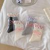 Носки Hello Kitty для девочек Кружевные штанишки Мультяшный кулон с Китти Хлопковые носки Милые носки средней длины для весны и осени