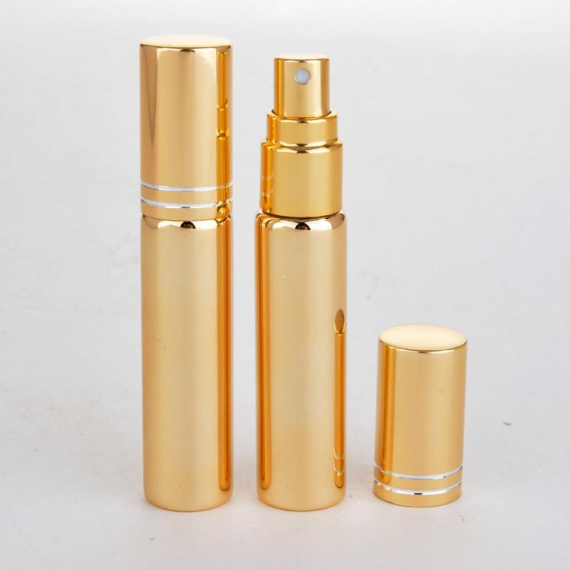 10ml Perfume Sub-bottling Lotion Hydrating Spray Bottle Electroplating UV Glass Tube Spray Bottle