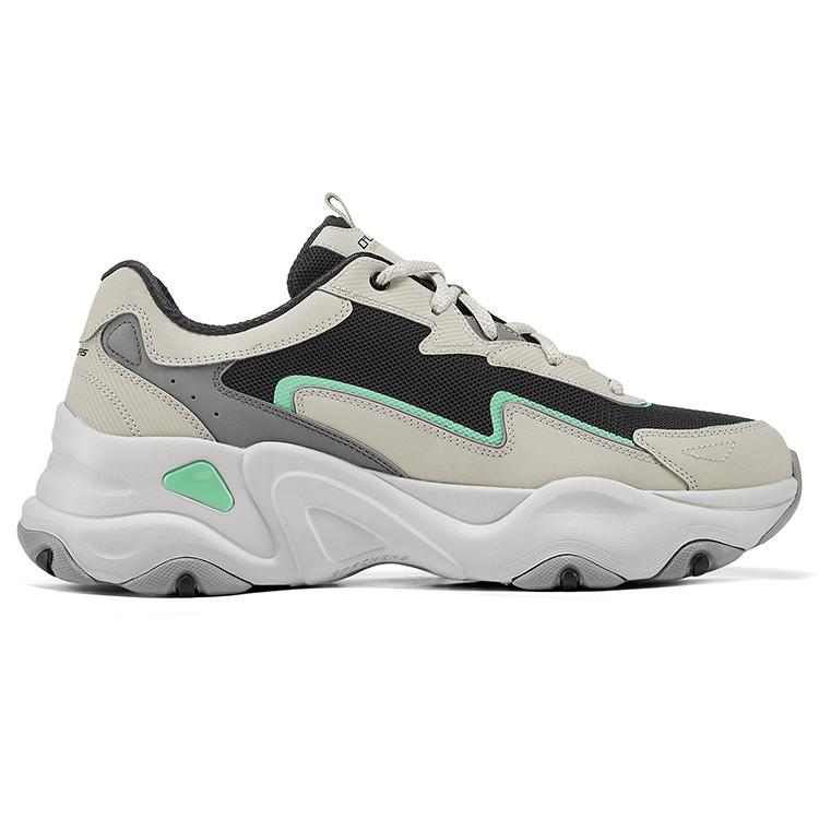 Skechers DLites 5.0 Panda Обувь Мужские Кроссовки Черный Серый Зеленый 232494-WBMT