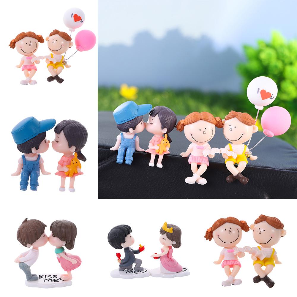 Girl Boy Home Decor Couple Car Air Vent Statues Perfume Clip Decor Miniatures Car Ornaments