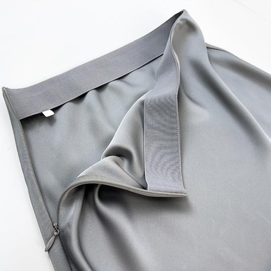 Женская длинная юбка, эластичная, с высокой талией, гладкая, с юбкой-рыбьим хвостом, с боковой молнией, однотонная, бесследная, дышащая юбка